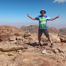 Alfred on top of 2359 meters high Jebel L'Kest